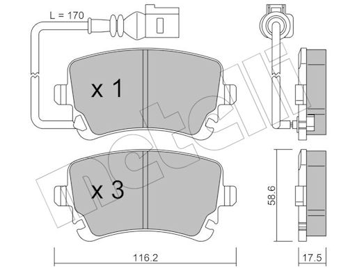 METELLI Bremseklodser 2205540
