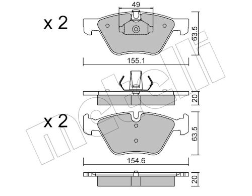 METELLI Bremseklodser 2205570