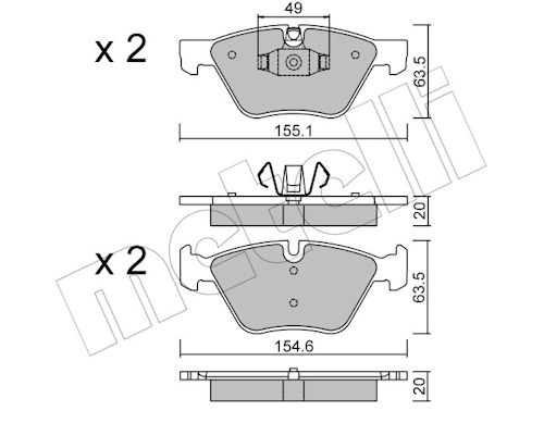 METELLI Bremseklodser 2205575