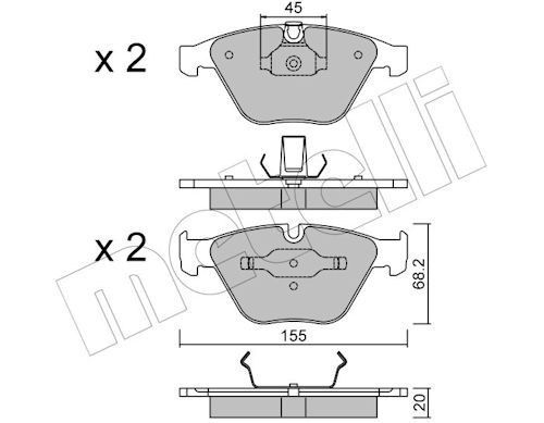 METELLI Bremseklodser 2205584