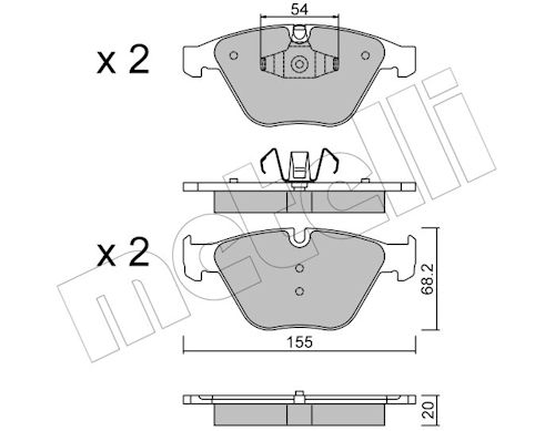 METELLI Bremseklodser 2205586