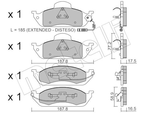 METELLI Bremseklodser 2205690