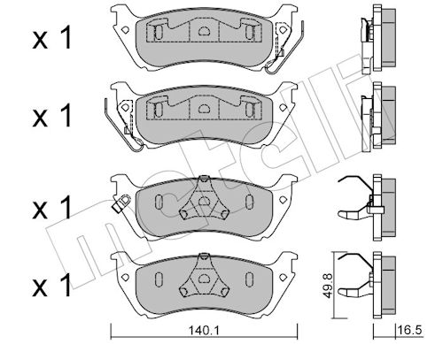 METELLI Bremseklodser 2205700