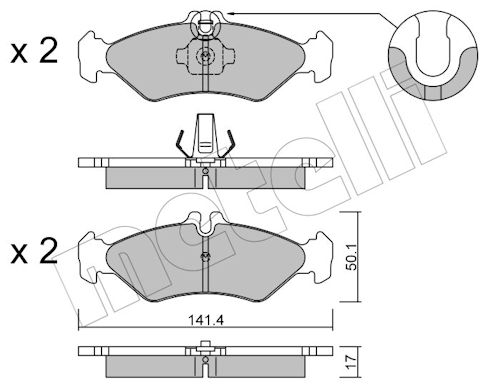 METELLI Bremseklodser 2205710