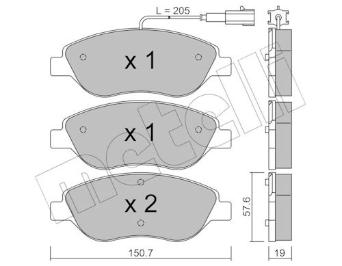 METELLI Bremseklodser 2205770