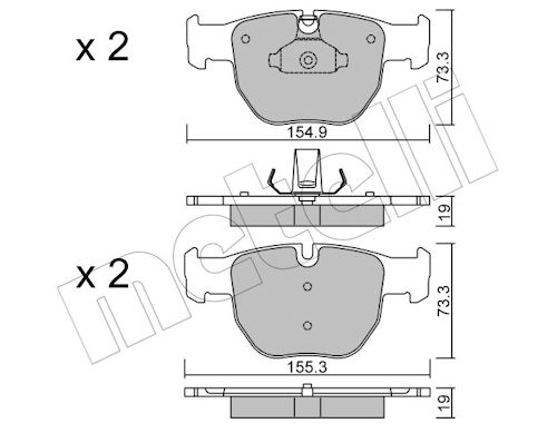 METELLI Bremseklodser 2205980