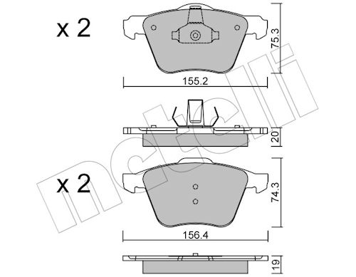 METELLI Bremseklodser 2205991