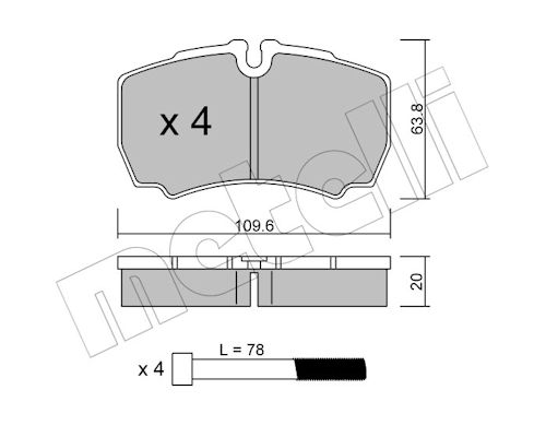 METELLI Bremseklodser 2206040