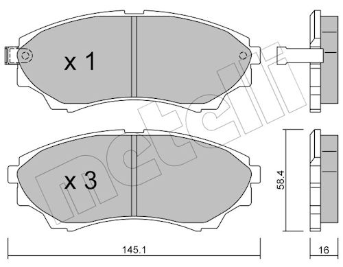 METELLI Bremseklodser 2206100