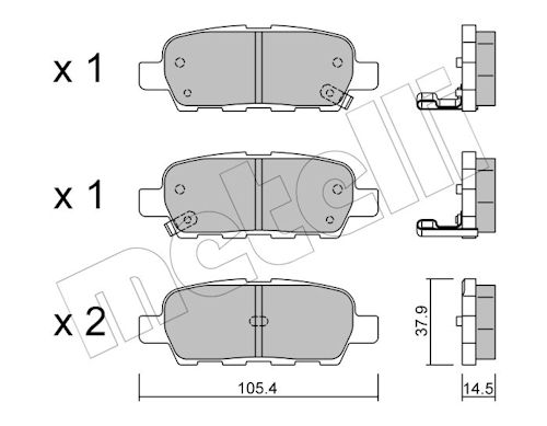 METELLI Bremseklodser 2206120
