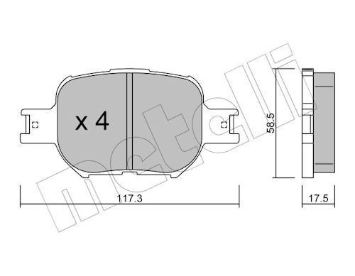METELLI Bremseklodser 2206140