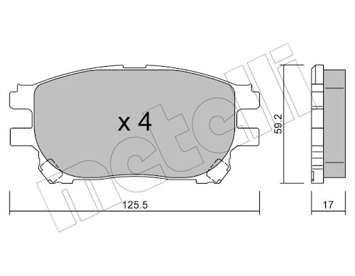 METELLI Bremseklodser 2206150 for TOYOTA