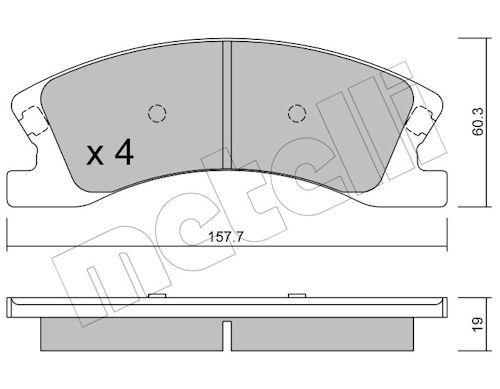 METELLI Bremseklodser 2206260