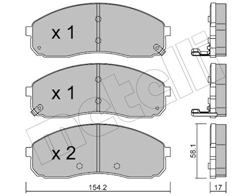 METELLI Bremseklodser 2206310