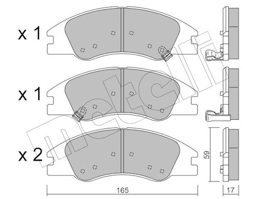 METELLI Bremseklodser 2206300