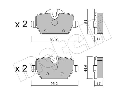 METELLI Bremseklodser 2206410
