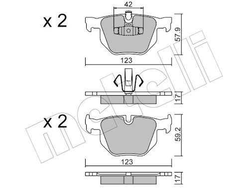 METELLI Bremseklodser 2206430