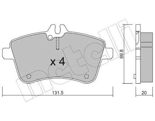 METELLI Bremseklodser 2206470