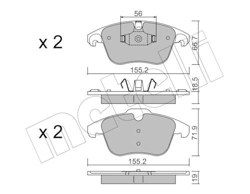 METELLI Bremseklodser 2206753