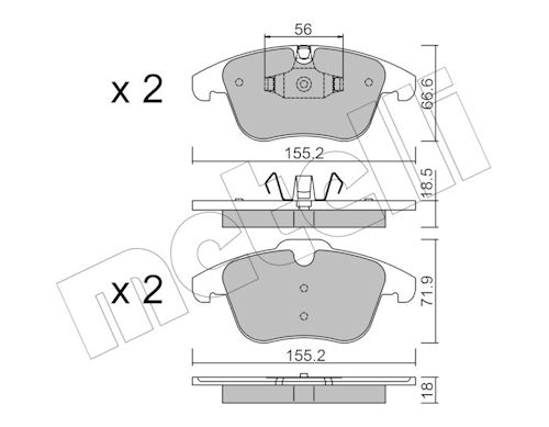 METELLI Bremseklodser 2206755
