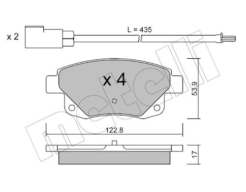 METELLI Bremseklodser 2206810