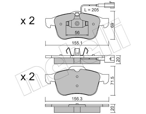 METELLI Bremseklodser 2207030