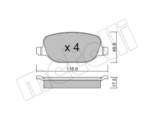 METELLI Bremseklodser 2207040