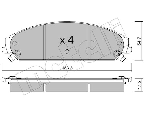 METELLI Bremseklodser 2207170