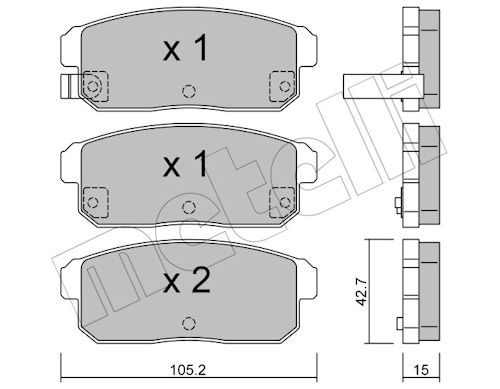 METELLI Bremseklodser 2207330