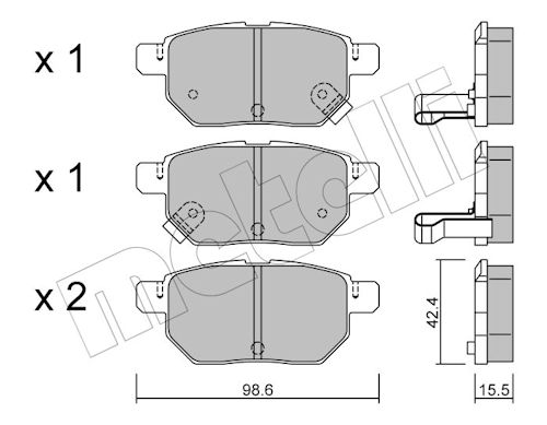 METELLI Bremseklodser 2207460