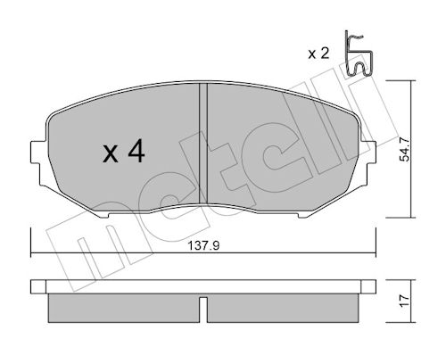 METELLI Bremseklodser 2207660