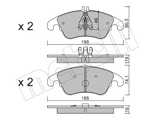 METELLI Bremseklodser 2207752