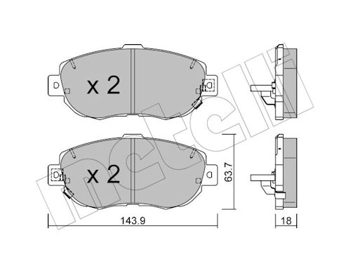 METELLI Bremseklodser 2207560