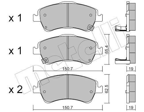 METELLI Bremseklodser 2207950