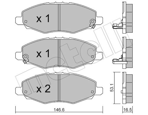 METELLI Bremseklodser 2207980