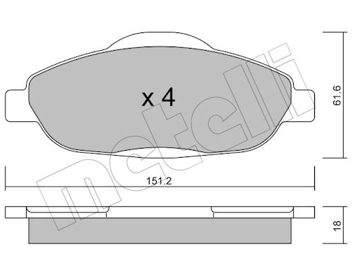 METELLI Bremseklodser 2208040