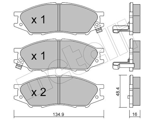 METELLI Bremseklodser 2208100