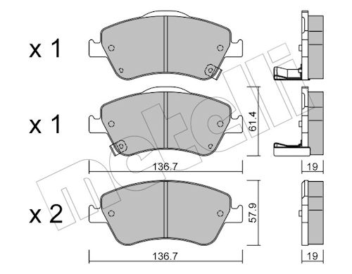 METELLI Bremseklodser 2207940