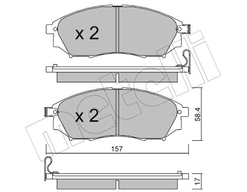 METELLI Bremseklodser 2208190