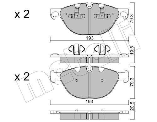 METELLI Bremseklodser 2208230