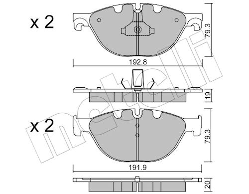 METELLI Bremseklodser 2208300