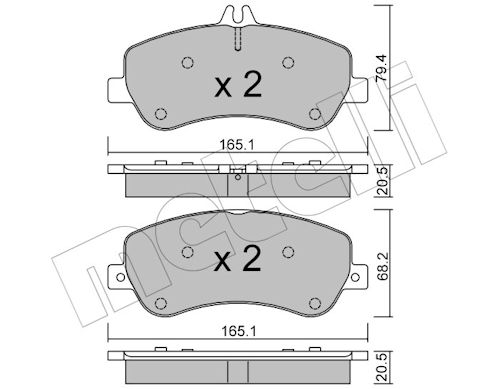 METELLI Bremseklodser 2208250