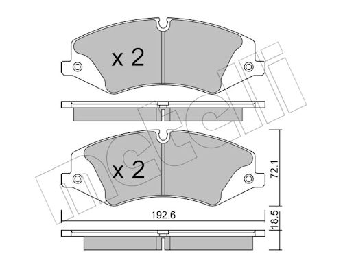 METELLI Bremseklodser 2208360