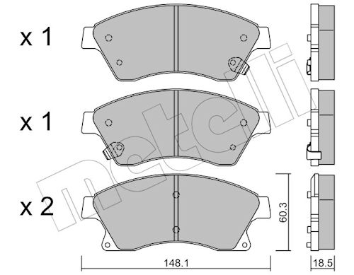 METELLI Bremseklodser 2208380