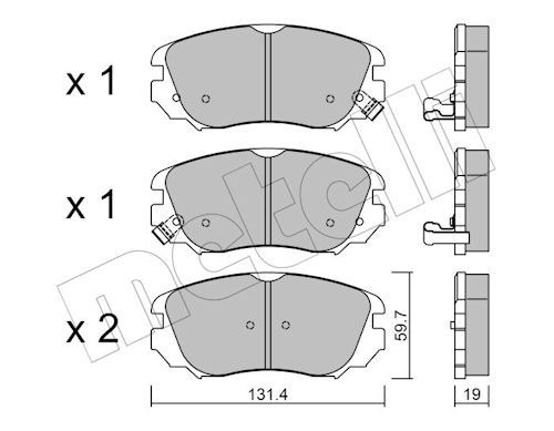METELLI Bremseklodser 2208410