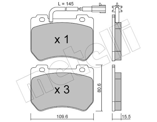 METELLI Bremseklodser 2208480