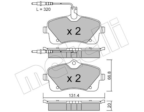 METELLI Bremseklodser 2208530