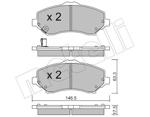 METELLI Bremseklodser 2208620