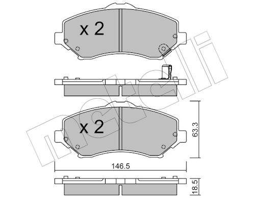 METELLI Bremseklodser 2208621