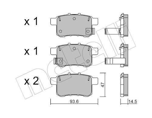 METELLI Bremseklodser 2208680